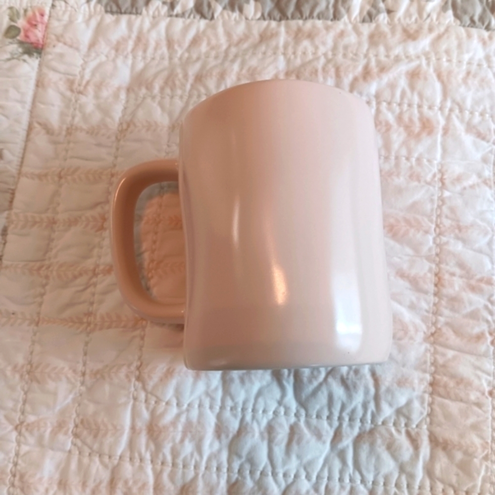 Rae Dunn FIANCEE Soft Pink Ceramic Mug - Picture 5 of 5